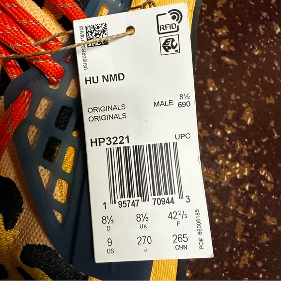 adidas Pharrell x NMD Human Race Animal Print Mens Shoes Pulse Amber HP3221 - Picture 5 of 7